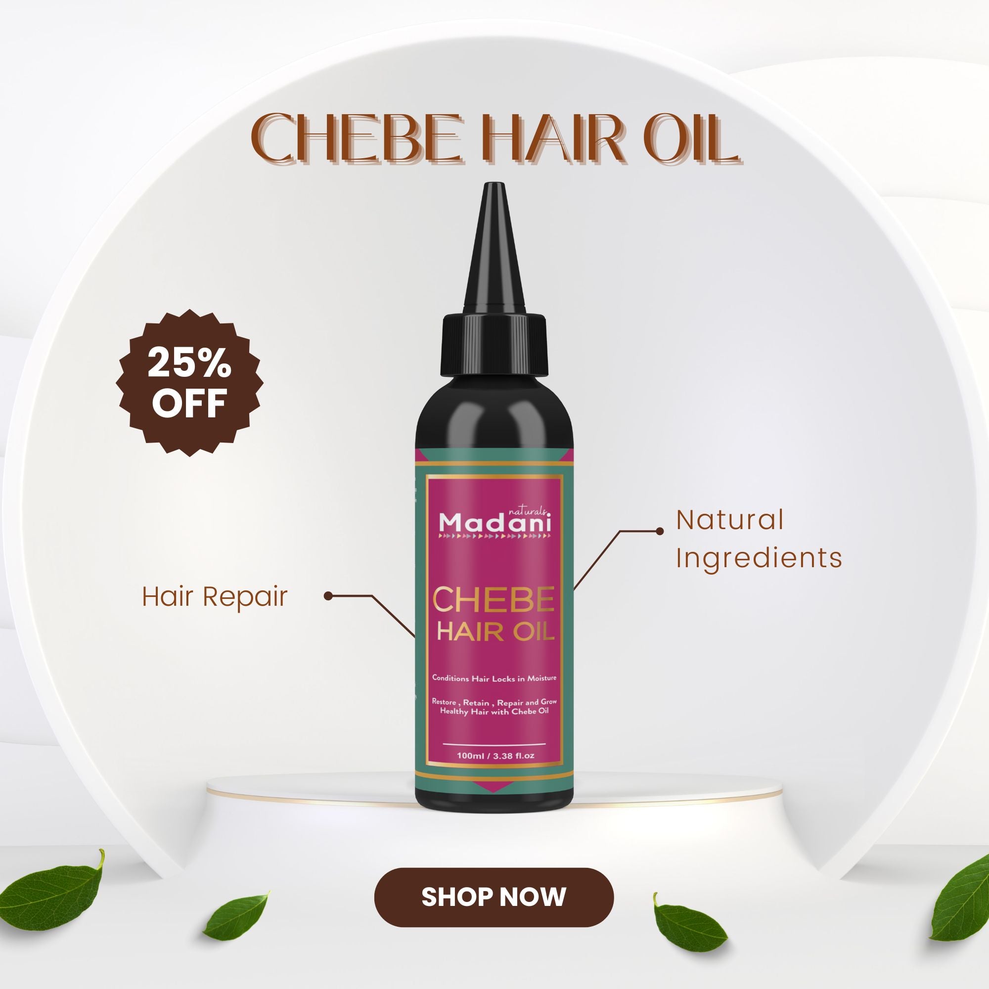 Chebe 10 in 1 Hair Growth Oil - Natural oil for stronger, healthier hair.