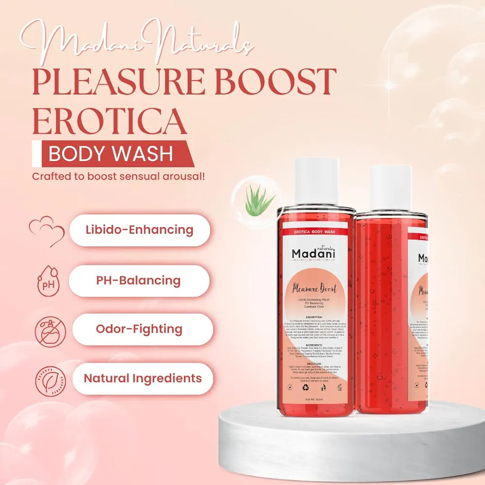 Pleasure Boosting Body Wash- Libido Enhancing, PH-Balancing, Odor Fighting Formula