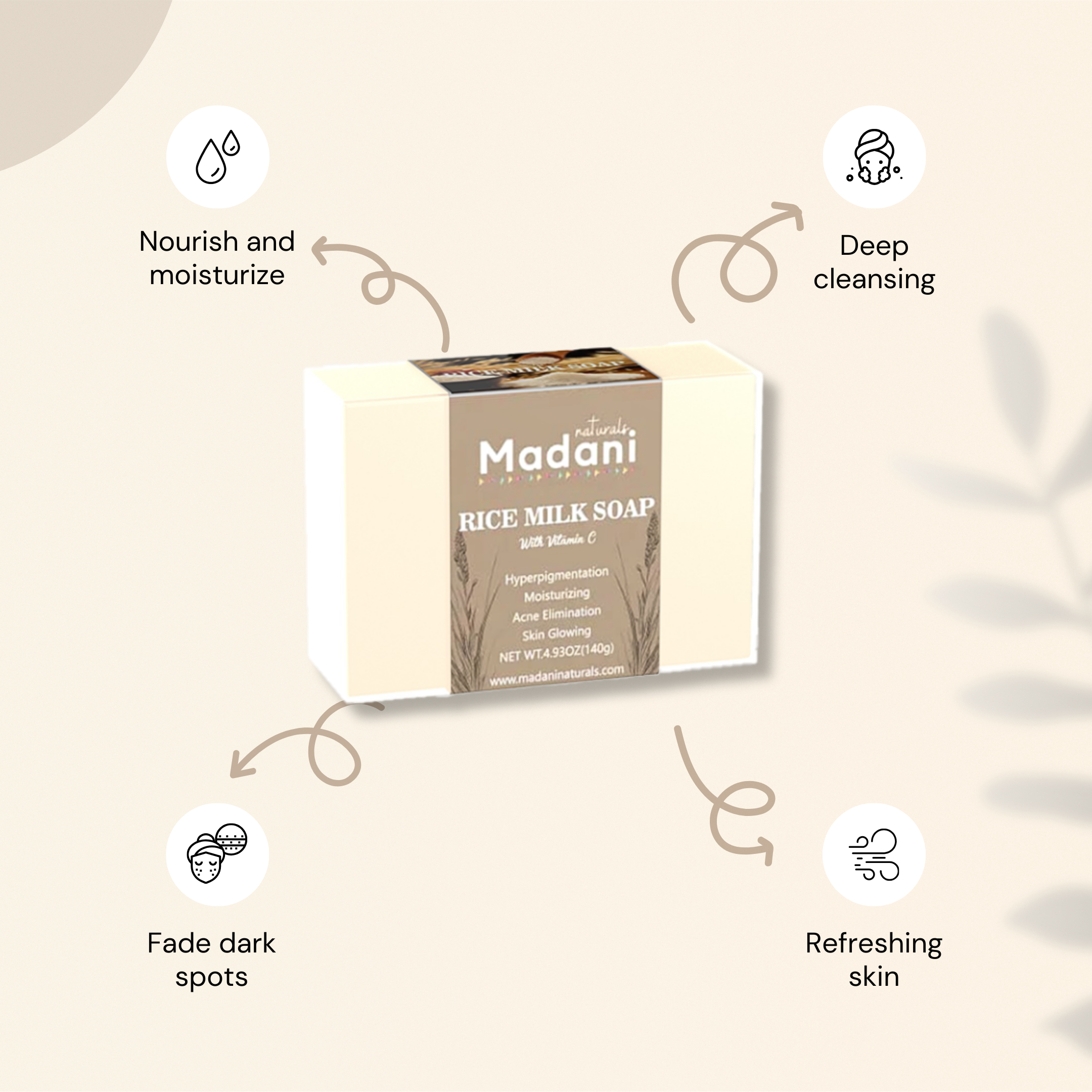 Rice Milk Repair Brightening Soap with Vitamin C & Salicylic Acid
