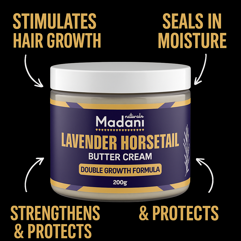 Madani Naturals Lavender Horsetail Butter Cream – Double Growth Formula (200g)