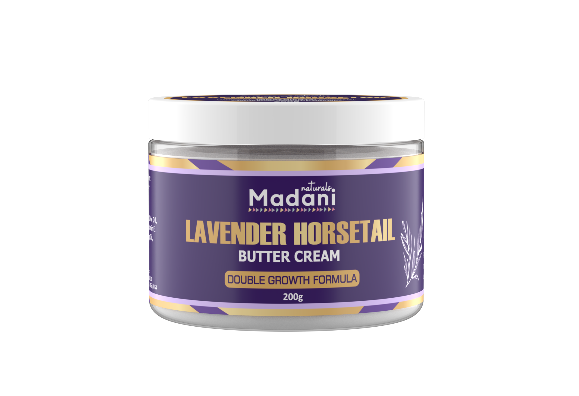 Madani Naturals Lavender Horsetail Butter Cream – Double Growth Formula (200g)