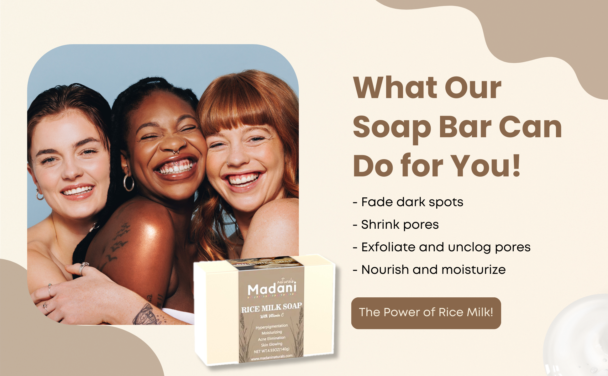 Rice Milk Repair Brightening Soap with Vitamin C & Salicylic Acid