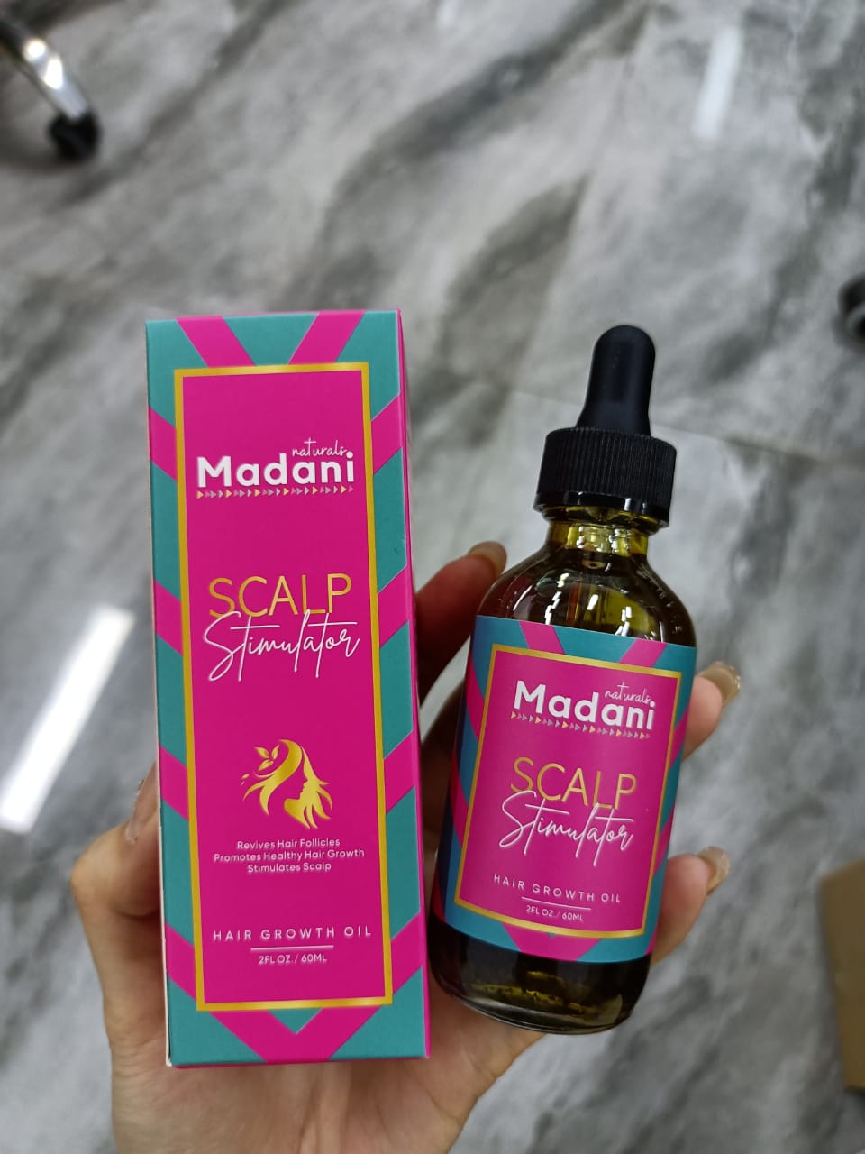 Madani Naturals Scalp Stimulator Hair Growth Oil With